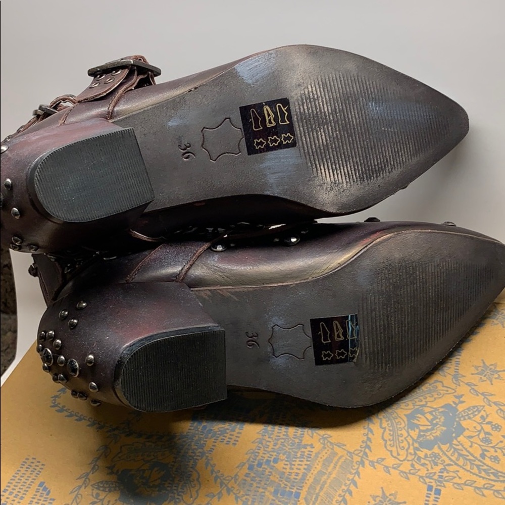 Free People Harvest Moon Leather Boot Festival Ren - Picture 6 of 10